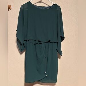 Jessica Howard Teal Chiffon Dress